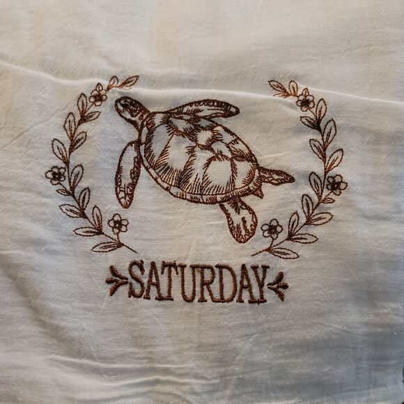 Embroidered Days of the Week Hand Towels - Picture 7 of 7